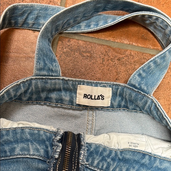ROLLA'S Blue Flared Denim Overalls - Picture 3 of 8